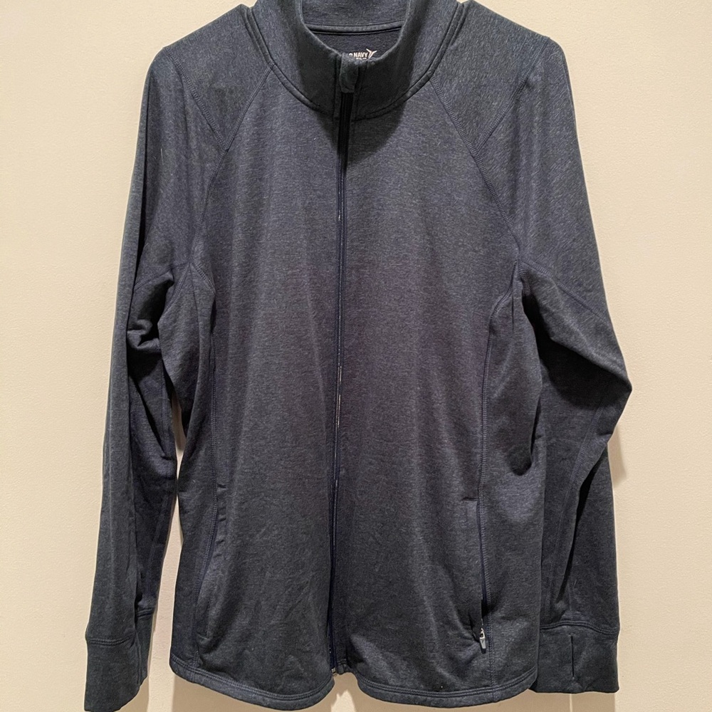 Dark Heather Teal Athletic Jacket Fitted Like New